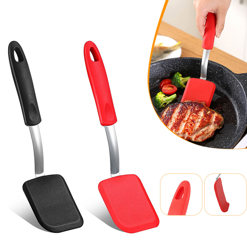 Okonomiyaki Spatula - Silicone Cookie Spatula Turner Nonstick Mini