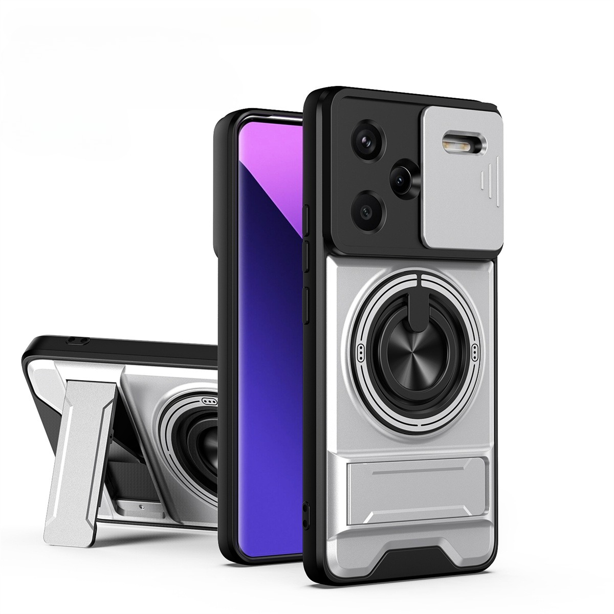Taco Stand Holder - Lens Slide Camera Phone Case for