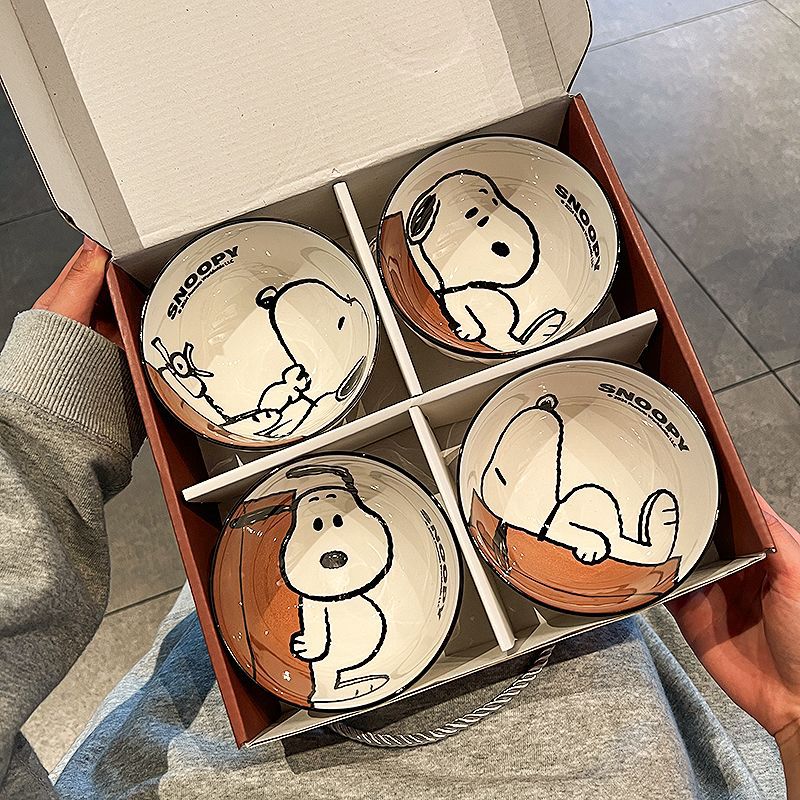 Snoopy Ceramic Bowl Set 2025 N - Dim Sum Basket recension och pris