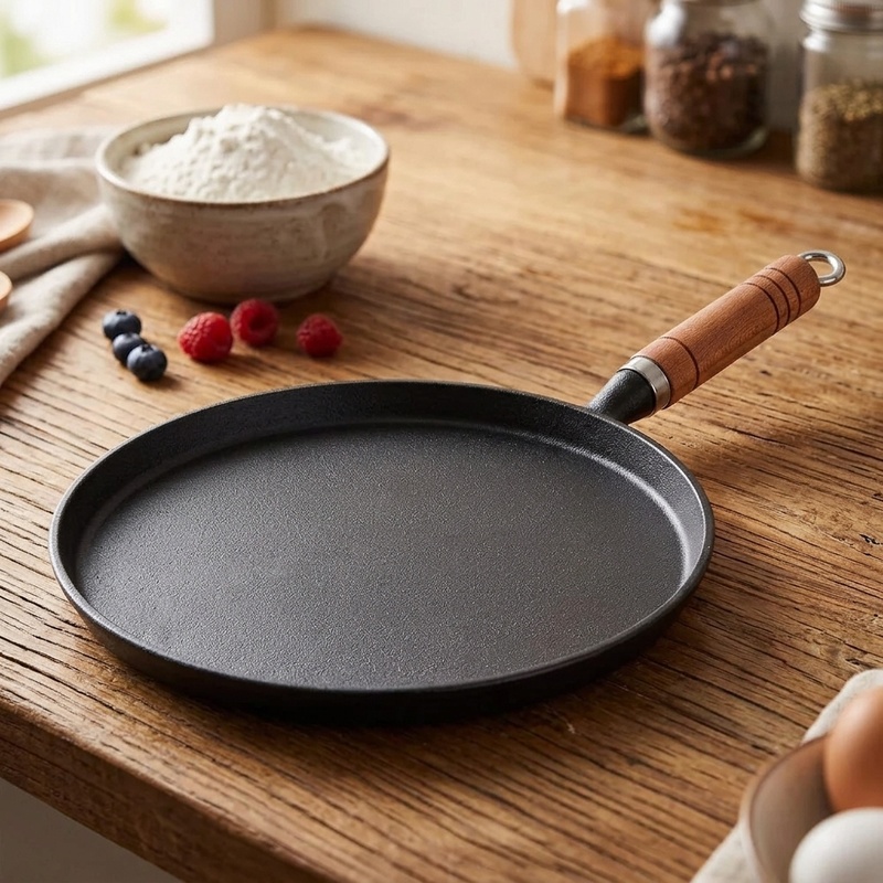 20/23/26cm Cast Iron Frying Pa - Egg Waffle Pan recension och pris