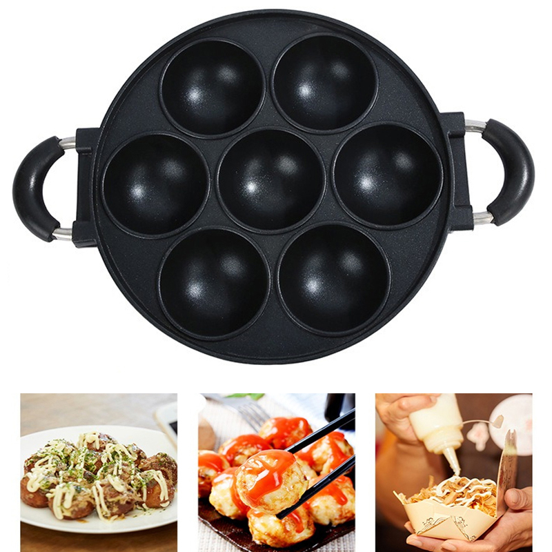 7 Hole Cake Cooking Pan Cast I - Egg Waffle Pan recension och pris