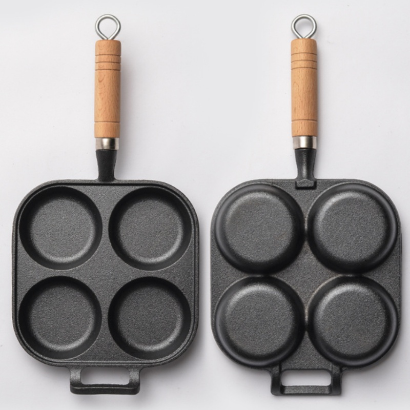 JUSTINLAU 2/4-Hole Cast Iron O - Egg Waffle Pan recension och pris