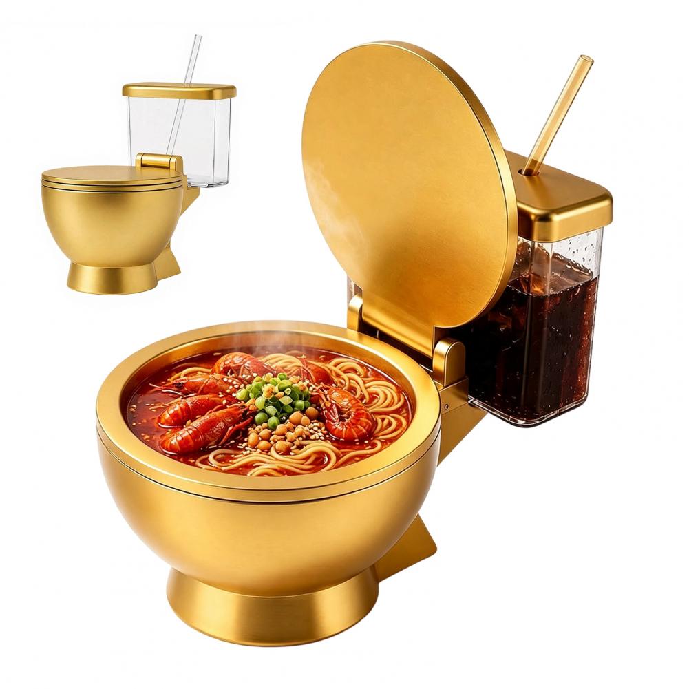 Toilet Shaped Ramen Bowl Set,  - Dim Sum Basket recension och pris