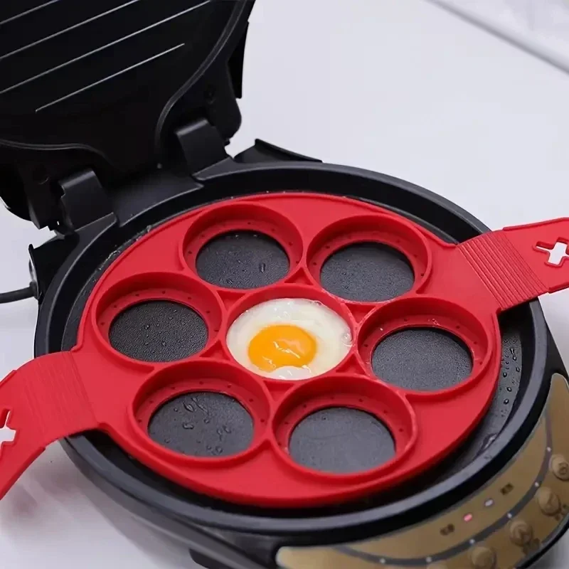 Silicone 7-hole Circular Fryin - Egg Waffle Pan recension och pris