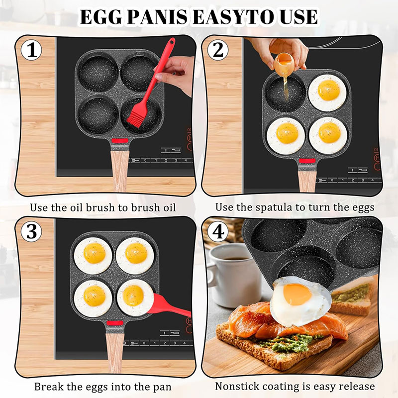 Deepened Egg Frying Pan with L - Egg Waffle Pan recension och pris