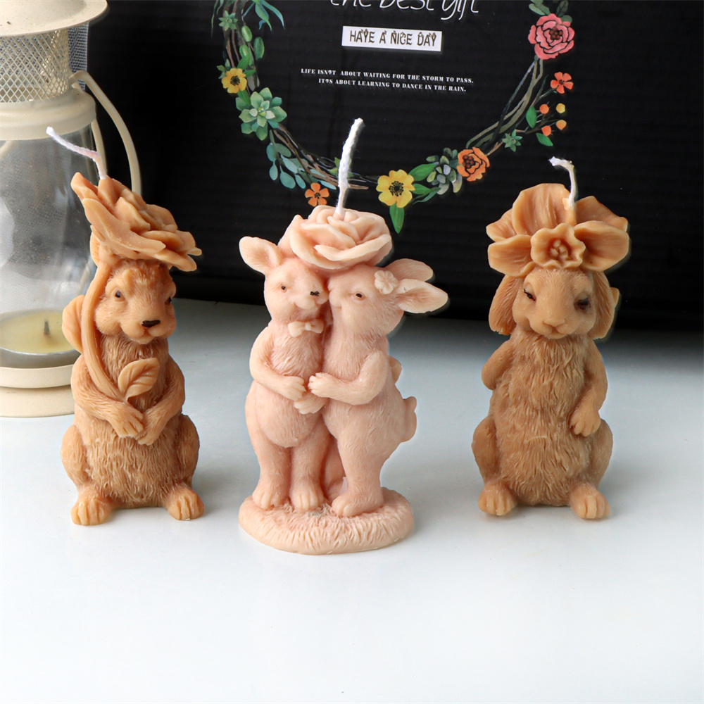 3D Flower Rabbit Candle Silico - Bunny Cake Mold recension och pris