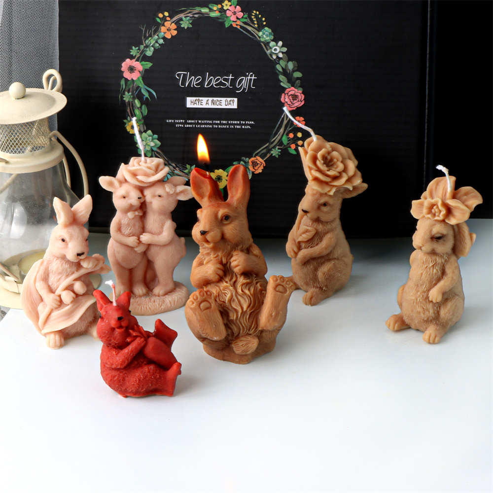 3D Flower Rabbit Candle Silico - Bunny Cake Mold recension och pris